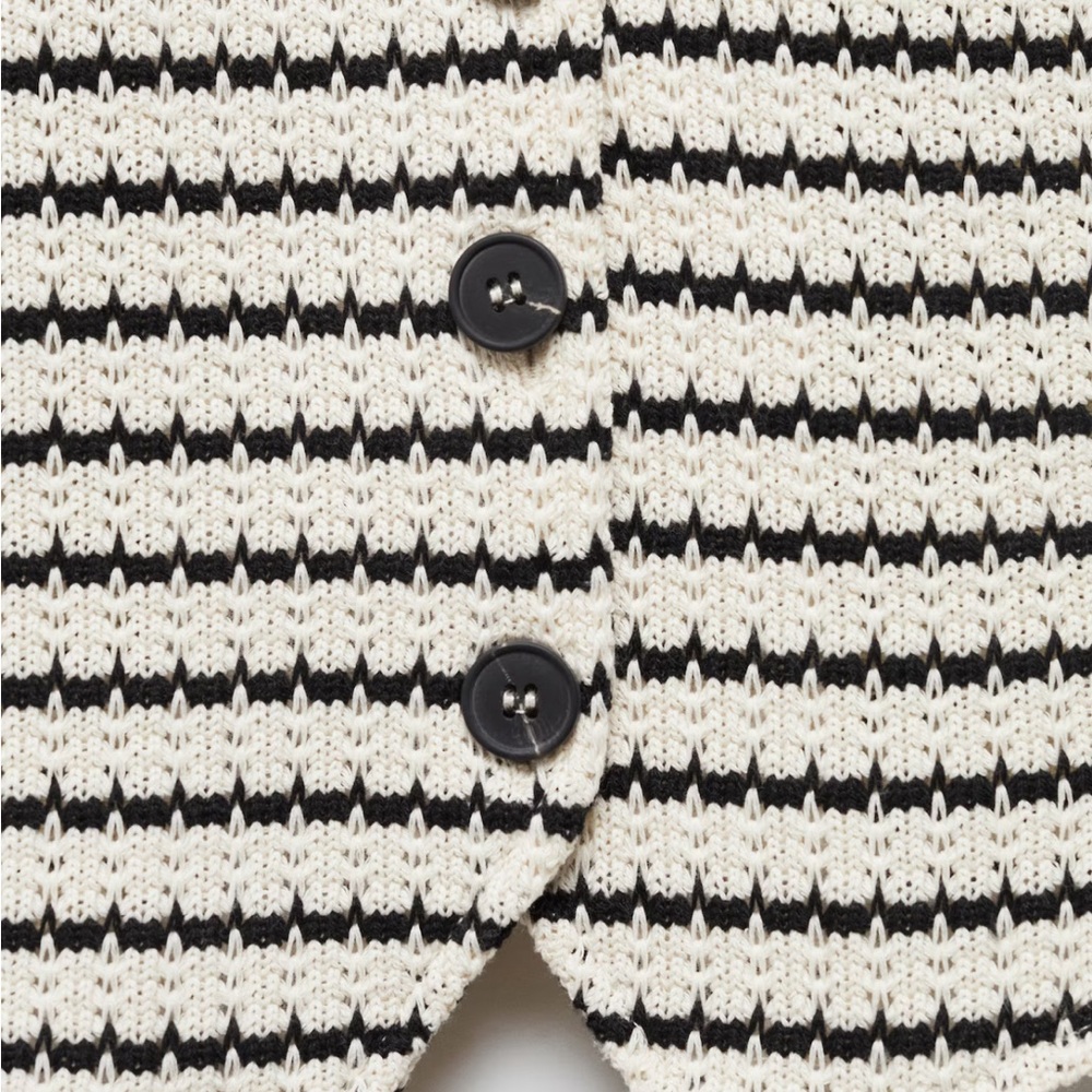 Mango Striped Crochet Top - Picture 4 of 7
